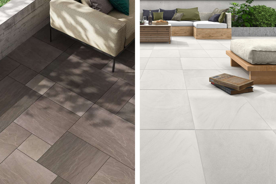 Natural Stone Paving vs Porcelain Tiles