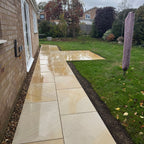 Fossil Mint Smooth Sandstone 600x900 Sawn Edged Paving Slabs
