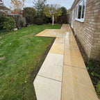 Fossil Mint Smooth Sandstone 600x900 Sawn Edged Paving Slabs