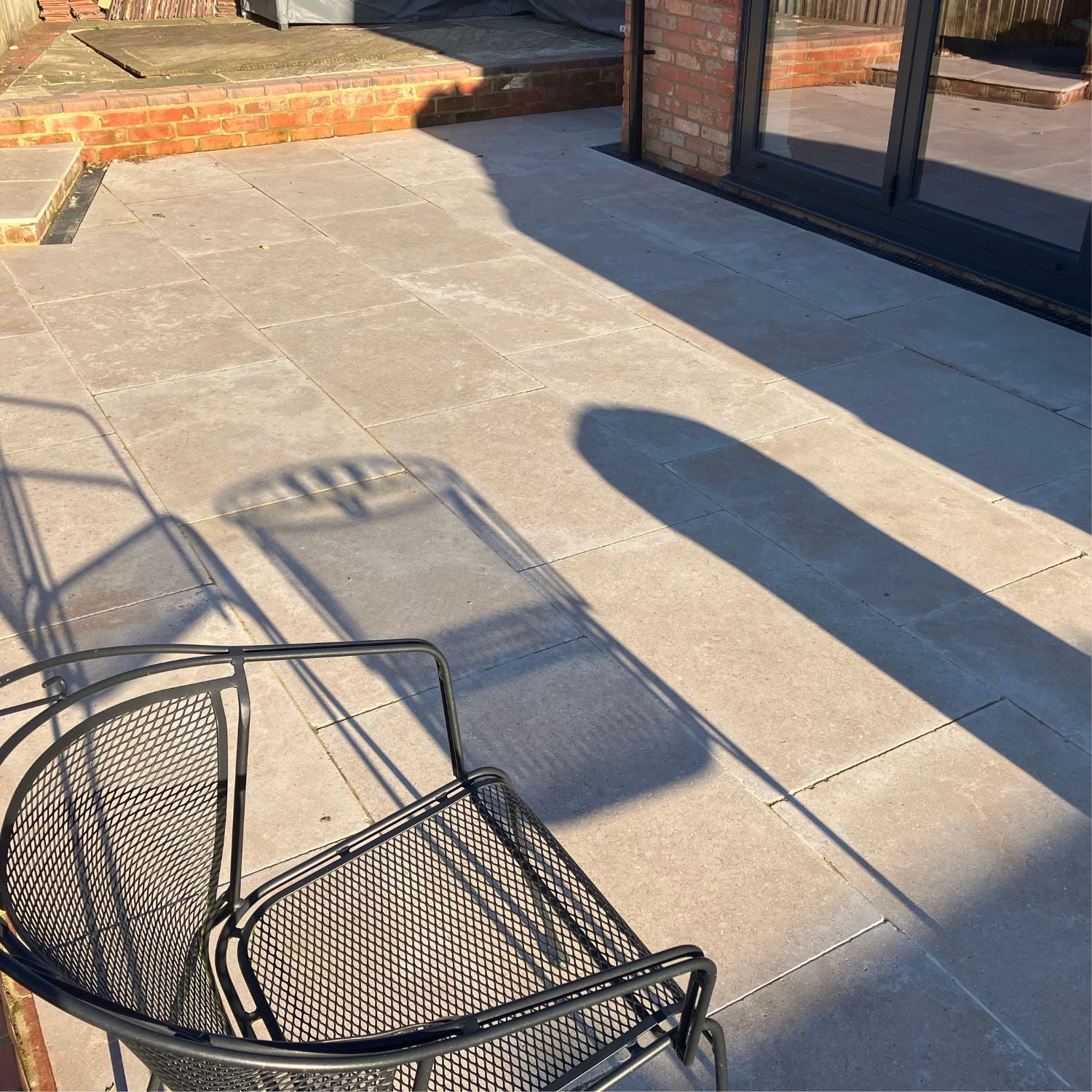 Sahara Pearl Tumbled Limestone 600x900 Paving Slabs