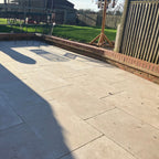 Sahara Pearl Tumbled Limestone 600x900 Paving Slabs