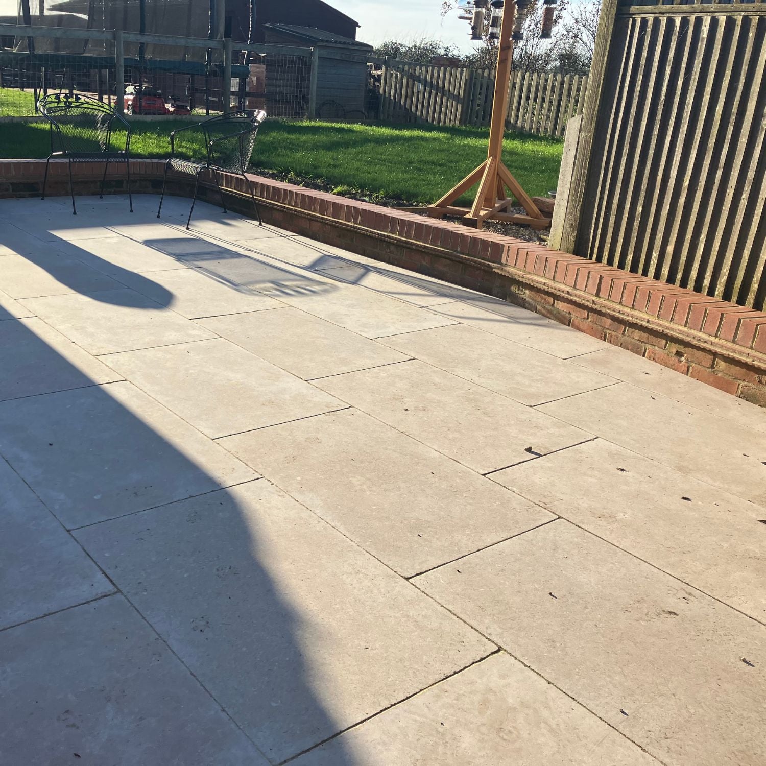 Sahara Pearl Tumbled Limestone 600x900 Paving Slabs