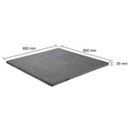 Ash Black Granite 600x600 Paving Slabs