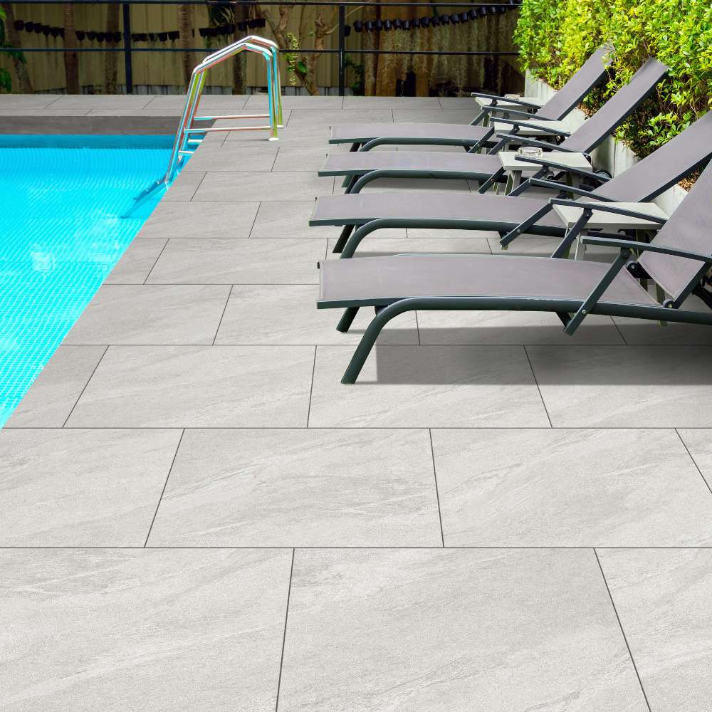 County Light Grey Outdoor Porcelain Paving-600x900