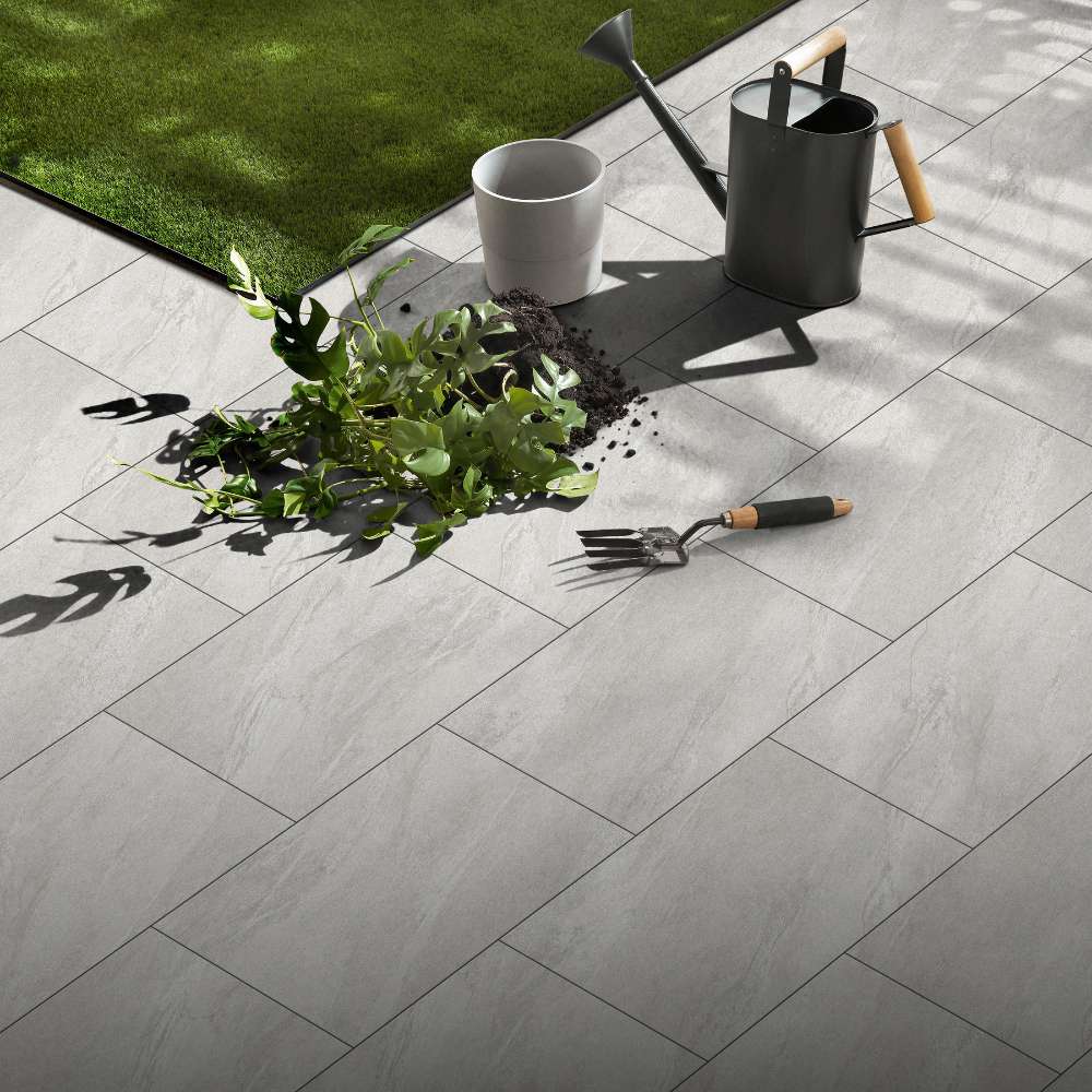 County Light Grey Outdoor Porcelain Paving-600x900