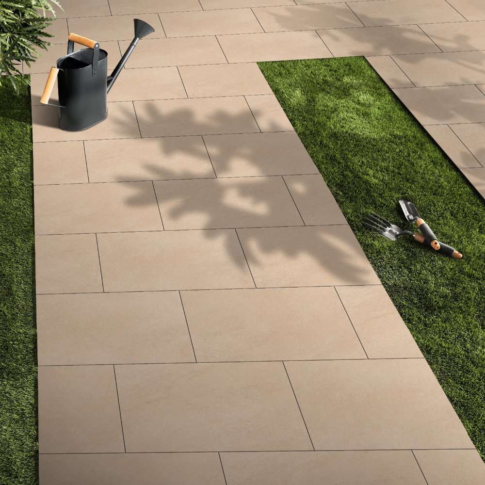 Hammerstone Beige 600x900 Outdoor Porcelain Paving