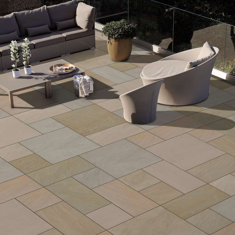 Raj Green 600x900 Outdoor Porcelain Paving