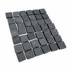 Black Basalt Riven 100X100 Square Setts