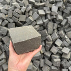 Black Basalt Riven 100X100 Square Setts