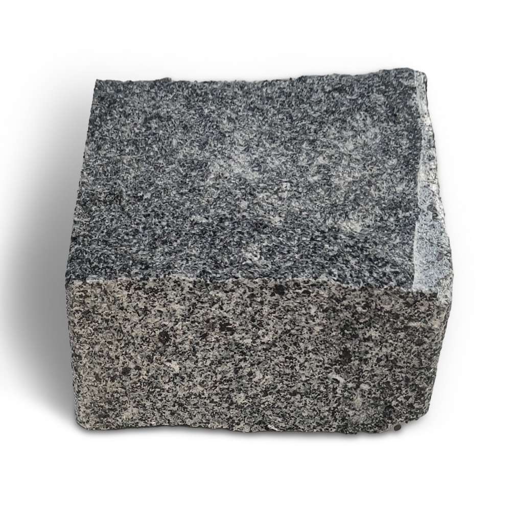 Dark Grey Riven Granite 100X100 Square Setts