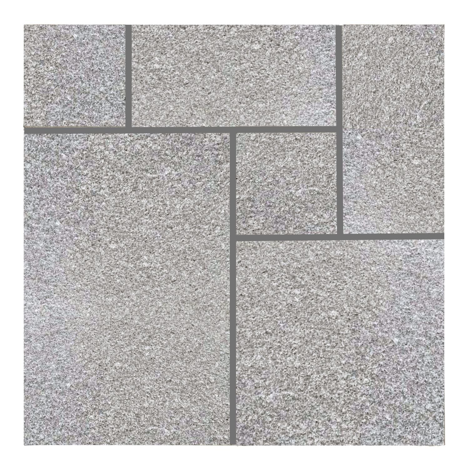 Silver Grey Granite Mixed Patio Paving Slabs
