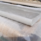 Kandla Grey Riven Sandstone 900x450x35 Sawn Edged Bullnose Steps