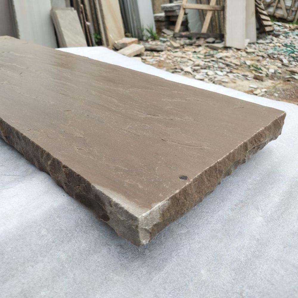 Raj Green Riven Sandstone 900x400x40 Coping / Steps