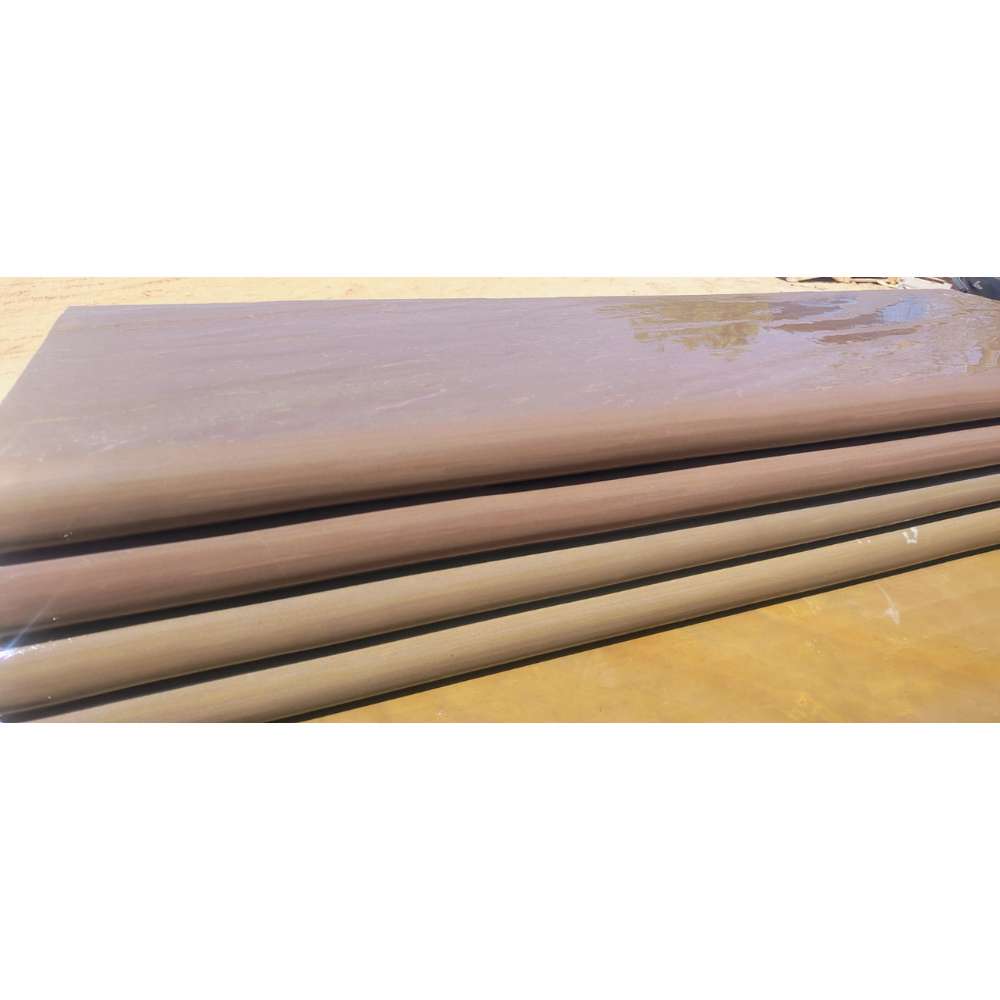 Raj Green Riven Sandstone 900x400x40 Sawn Edged One Long Side Bullnose Steps