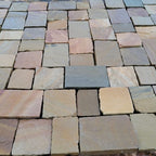 Rippon Buff Tumbled Sandstone Paving Setts