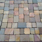 Rippon Buff Tumbled Sandstone Paving Setts