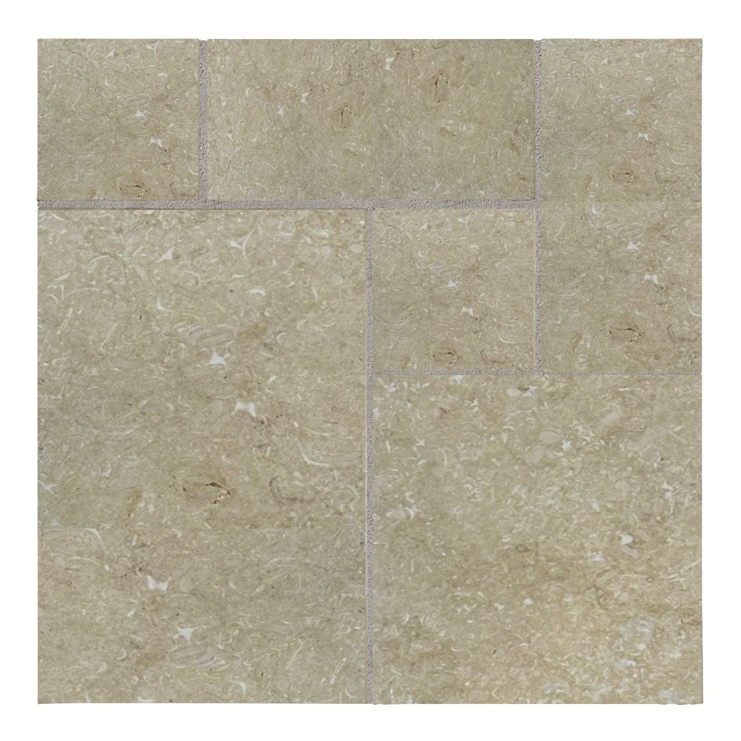 Mixed Pattern Limestone Egyptian Beige Tumbled Limestone Mixed Patio Paving Slabs – Stonewise