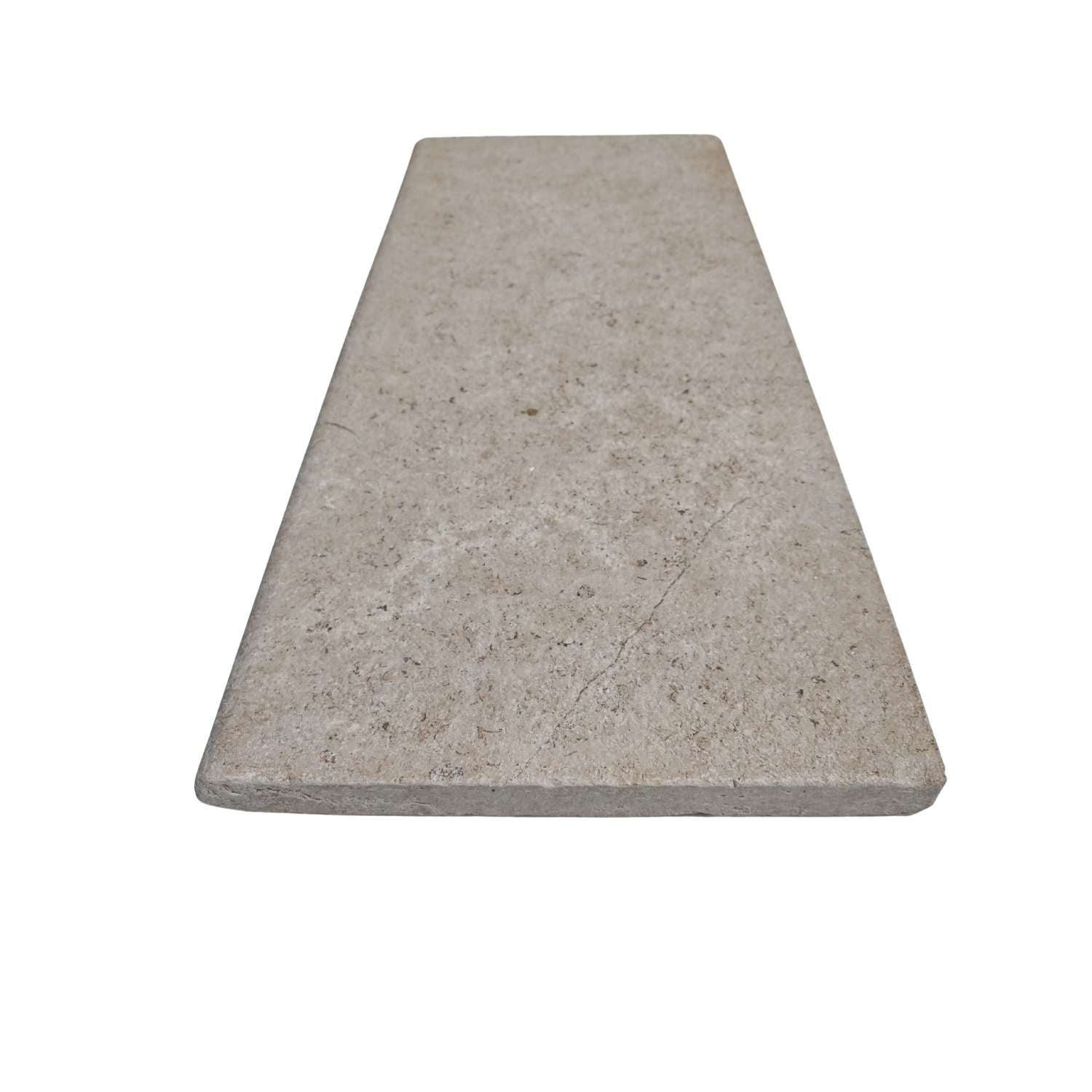 Sahara Pearl Tumbled & Acid Washed Limestone 400x900x40 Bullnose Steps