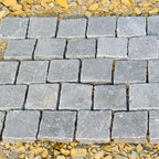 Tandur Grey Tumbled Limestone 100X100 Square Setts