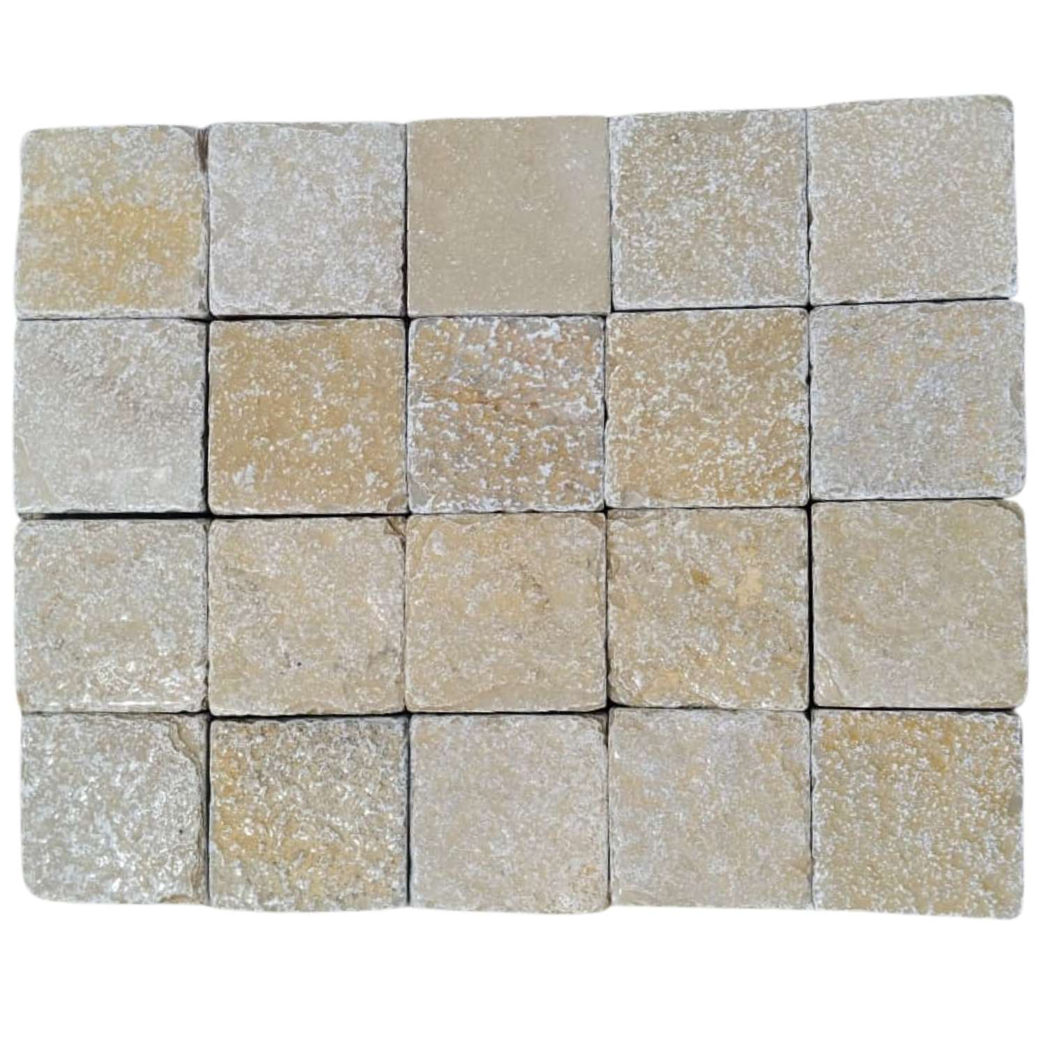 Tandur Yellow Tumbled Sandstone 100X100 Square Setts