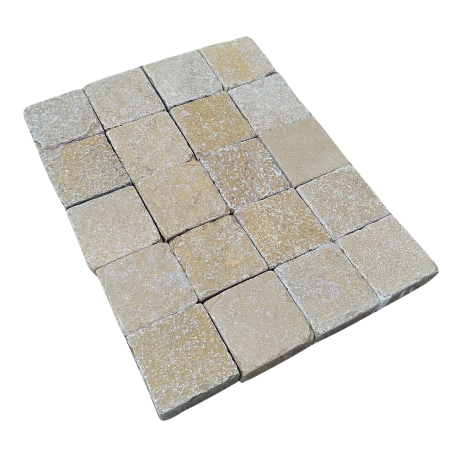 Tandur Yellow Tumbled Sandstone 100X100 Square Setts
