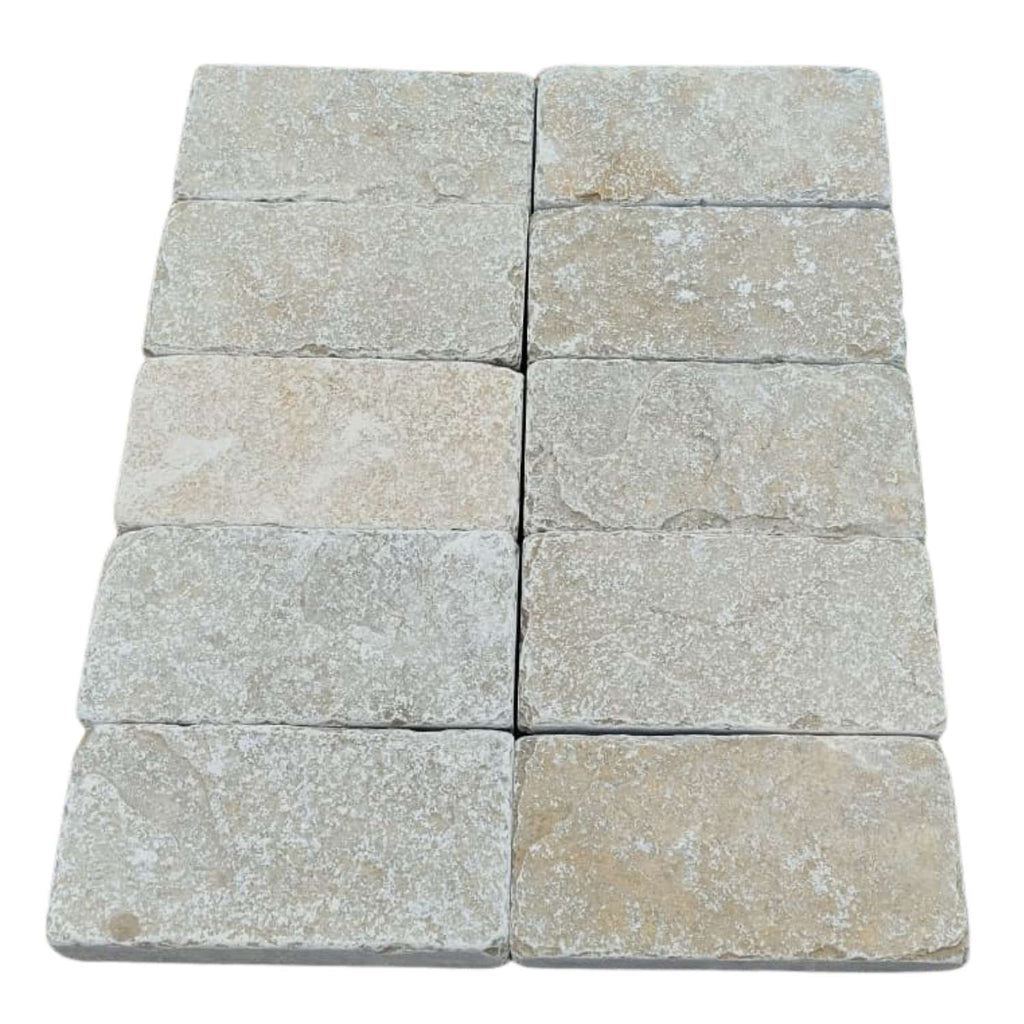 Tandur Yellow Tumbled Sandstone 100X200 Block Setts